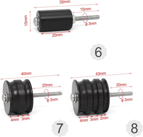 Miniatura 2 de Juego de 3 herramientas de pulido de cuero, barras pulidas de madera de ébano negro, bruñidor de cuero de madera de ébano, juegos de bruñidor