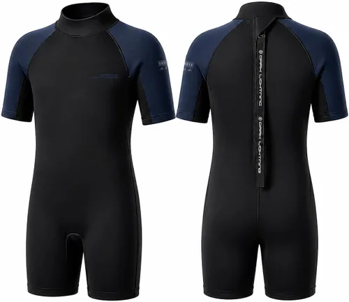 Miniatura 8 de Dark Lightning - Traje de neopreno térmico para niños de 3/2 mm para niños y niñas, traje de baño térmico de neopreno, traje de baño de una pieza