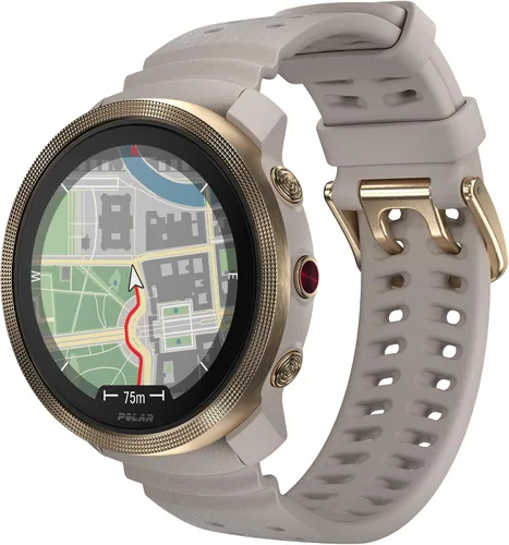 Polar Vantage M3 – Multi-Sport Smartwatch with AMOLED Display, Dual-Frequency GPS, Turn-by-Turn Navigation, Up to 7-Day Battery Life Oro Greige