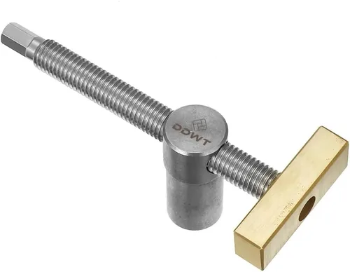 Miniatura 4 de DDWT - Paquete de 2 abrazaderas de banco para perro con 4 unidades de banco para carpintería de 3/4 pulgadas, ajustable, acero inoxidable y latón