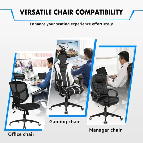 Miniatura 7 de Sytopia Base de silla de oficina de 28 pulgadas con ruedas, juego de 5, base de silla de escritorio resistente de 2600 libras, ruedas suaves y Negro