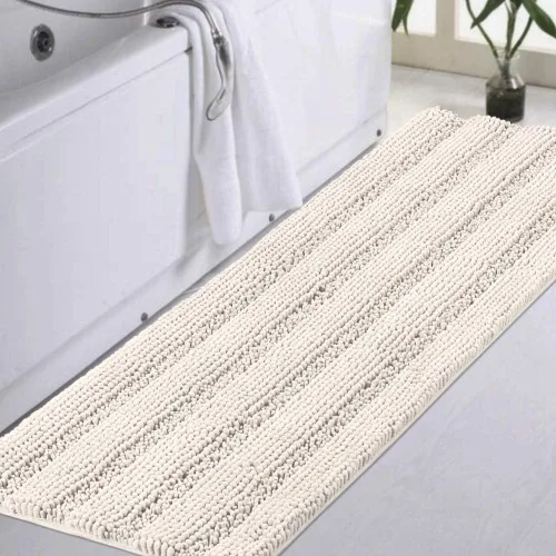 Miniatura 131 de Turquoize Alfombras de Baño de Chenilla Peludas Alfombra de Baño Antideslizante Gruesas Alfombras Peludas para Baño Chenilla Juego de Alfombra