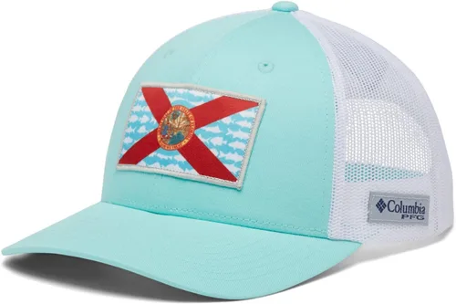 Miniatura 309 de Columbia - Gorra de malla con bandera con árboles unisex para adultos, corona alta