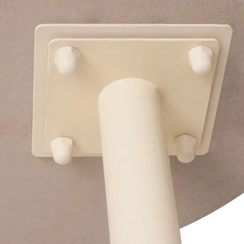 Miniatura 5 de Mesa auxiliar de sofá con parte superior de mármol, base de hierro robusta con elegante diseño redondo para sala de estar y dormitorio, fácil