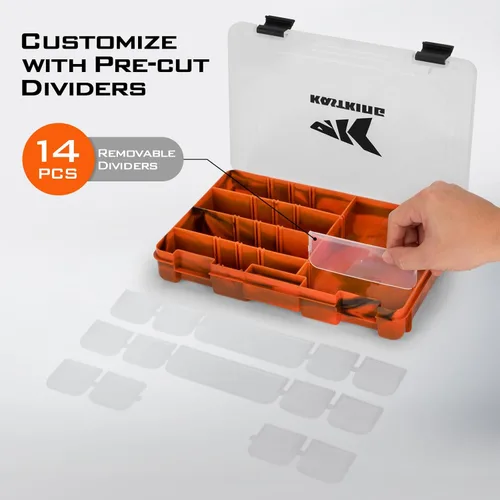 Miniatura 2 de KastKing Cajas de aparejos, caja de plástico, caja organizadora de almacenamiento de plástico con divisores extraíbles, almacenamiento de aparejos