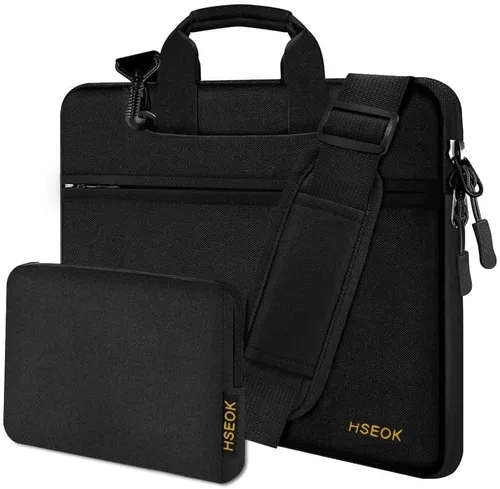 Miniatura 20 de Hseok Bolsa de hombro delgada para laptop de 13-14 pulgadas Bolso de mano con funda pequeña compatible con MacBook Pro de 14 pulgadas M4/M3/M2/M1