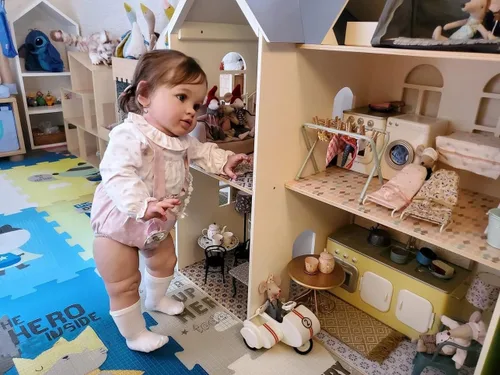 Miniatura 3 de KAWAYII Muñeca de bebé Reborn de 26 pulgadas, muñeca de princesa recién nacida, realista, de vinilo suave, de aspecto real, juego realista para Pippa
