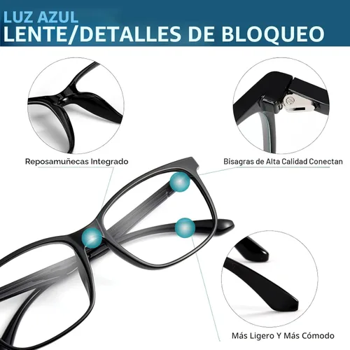 Miniatura 5 de Oilway - Lentes con bloqueo de luz azul para computadora, lectura, juegos, televisión, teléfonos, lentes de moda antifatiga visual y UV para mujeres
