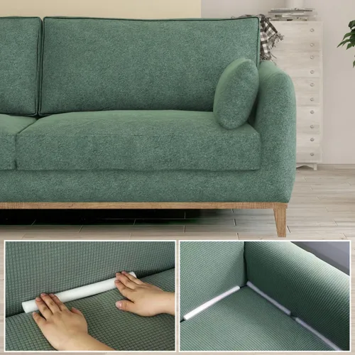 Miniatura 7 de Veemoon Funda de sofá de espuma con agarres para meter: 14 piezas de espuma antideslizante más gruesa que se mantiene en el protector de muebles
