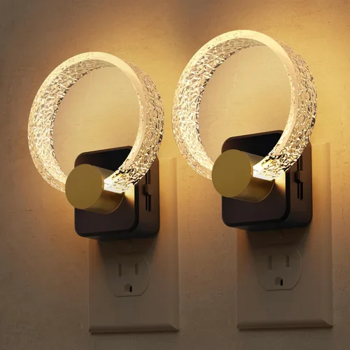 Miniatura 15 de L LOHAS LED - Luces nocturnas enchufables en la pared, temperatura de color ajustable 3000K/4000K/5000K, luz nocturna de burbujas con sensor