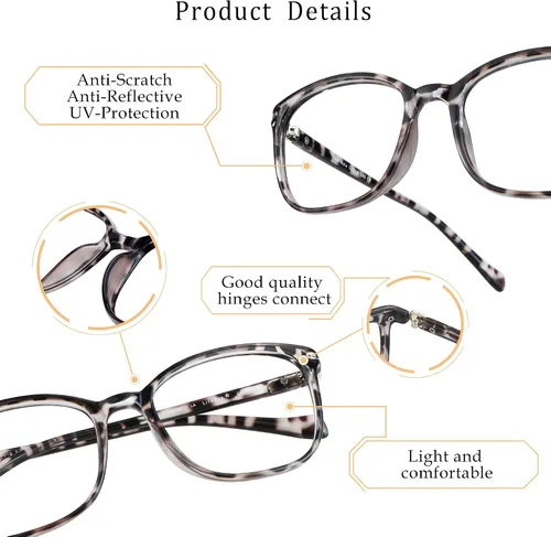 Miniatura 2 de LifeArt Lentes de bloqueo de luz azul, antifatiga ocular, anteojos de lectura para computadora, gafas de TV para hombres y mujeres 16_Nola_Leopard