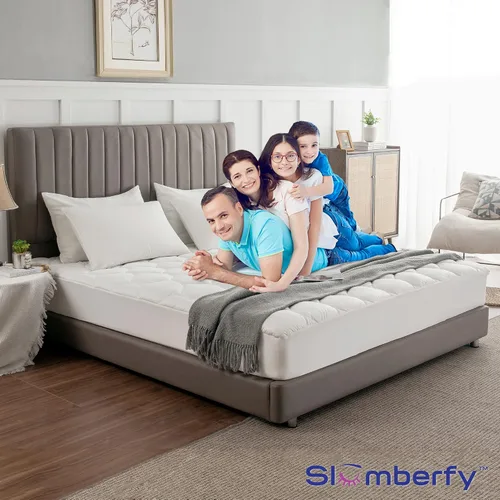 Miniatura 4 de Slumberfy Cubrecolchón de tamaño matrimonial, viscosa hecha de bambú para aliviar el dolor de espalda, enfriamiento natural para personas que