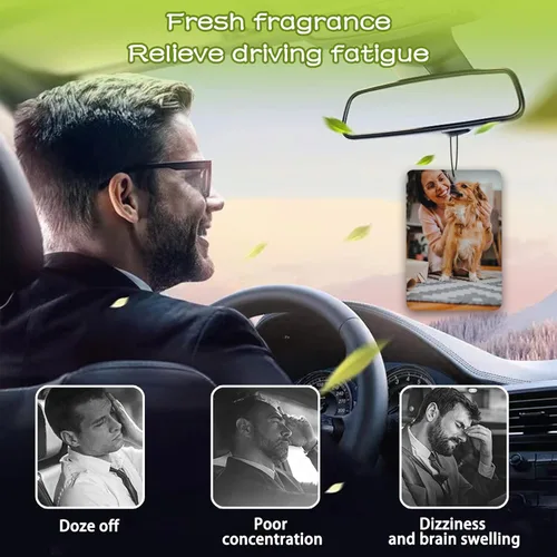 Miniatura 3 de Ambientador personalizado para coche - Ambientador de fragancia personalizada con foto a doble cara, ambientadores de olor con imagen