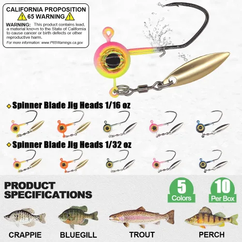 Miniatura 4 de Kit de Señuelos para Crappie - Plásticos - Cabezas de Jig - Kit de Shad - Minnow - Señuelos de Pesca para Crappie - Panfish - Bluegill - Kit de 40