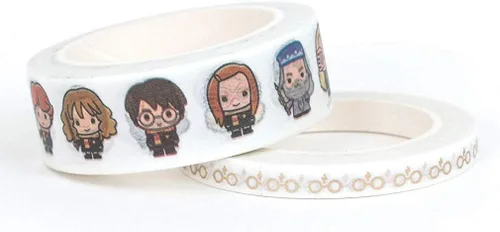Miniatura 2 de Paper House Productions Harry Potter - Juego de 2 rollos de cinta Washi para álbumes de recortes y manualidades, personajes Chibi Personajes de Chibi