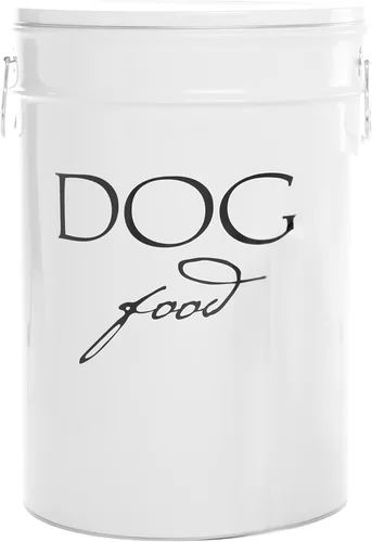 Miniatura 7 de Harry Barker Bon Chien contenedor para almacenamiento de comida para perros, color negro, 10 libras de capacidad Negro & blanco
