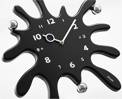Miniatura 6 de Wall Clock, Creative Water Drop Silent Wall Clock, Three-Dimensional Wall Clock Numbers are Clear, Bedroom, School, Living Room(Black)