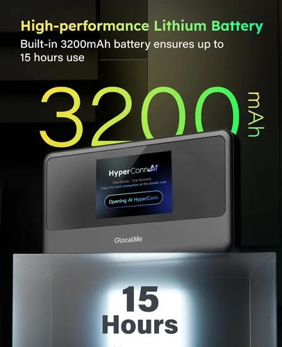 Miniatura 6 de GlocalMe MeowGo G40Pro 4G Hotspot WiFi portátil para viajes en más de 200 países, dispositivo de punto de acceso móvil 4G+ mejorado con IA