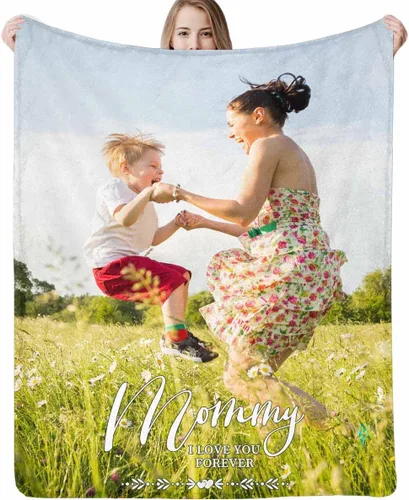 Miniatura 10 de Regalos para papá, manta de regalo personalizada con imagen, manta personalizada para el Día del Padre con foto, manta personalizada de cumpleaños
