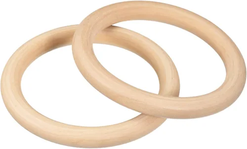 uxcell 2 anillos de madera natural de 4.921 in (5 pulgadas), círculos de madera lisa sin terminar de 0.591 in de grosor para manualidades, tejer,