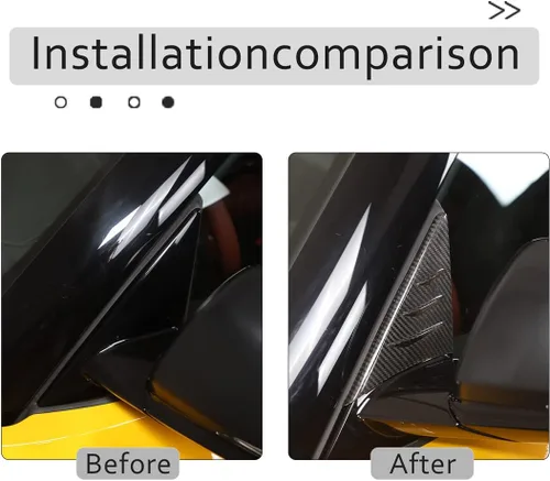 Miniatura 2 de Daeiclru Compatible con Toyota Supra GR A90 A91 MK5 2019-2022 cubierta de fibra de carbono real para espejo retrovisor lateral, canaliza el aire
