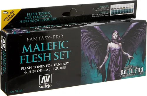 Miniatura 3 de Vallejo - Juego de Pintura Acrílica Pro Nocturna Rojo Carmesí Tonos Rojos Ideales para Figuras de Fantasía e Históricas Colores de Alta