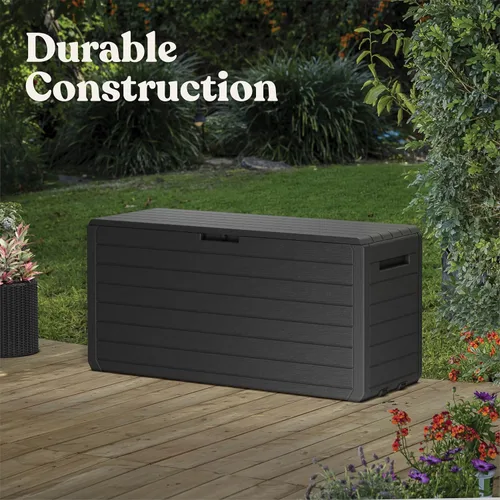 Miniatura 11 de Keter Atlas - Caja de 70 galones – Caja de almacenamiento al aire libre resistente a la intemperie para patio, patio y piscina, construcción