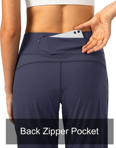 Miniatura 3 de Soothfeel - Pantalones deportivos para mujer con bolsillos de cremallera y cintura alta, pantalones deportivos para entrenamiento y yoga