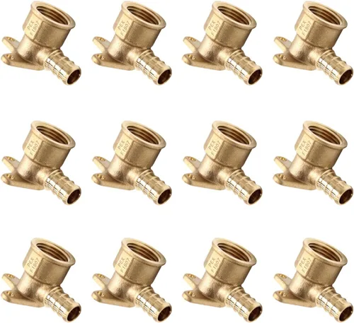 Miniatura 8 de Paquete de 4 accesorios de latón EFIELD Pex de 1/2 pulgada x 1/2 pulgada hembra NPT Drop-Ear Elbow (PEX1807225-4PCS)