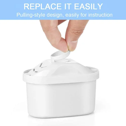 Miniatura 3 de Paquete de 2 cartuchos de filtros de agua universales de repuesto para jarra con sistema de filtración multietapa