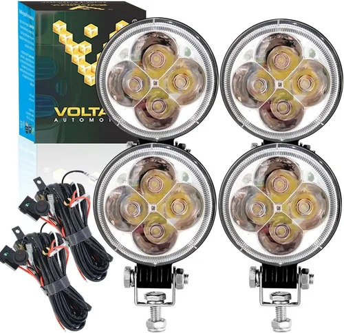 Miniatura 5 de Voltage Automotive - Foco LED redondo de 3 pulgadas para motocicletas todo terreno, 4x4, Jeep, SUV, ATV, tractor, barco, 6000 K