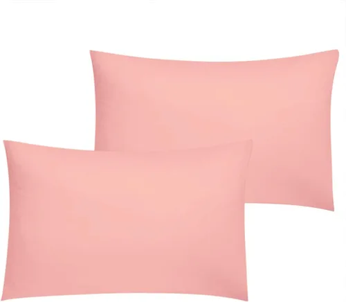 Cotton Star Juego de 2 fundas de almohada de viaje de 14 x 20 pulgadas, cierre de cremallera, 600 hilos, 100% algodón orgánico, paquete de 2 fundas