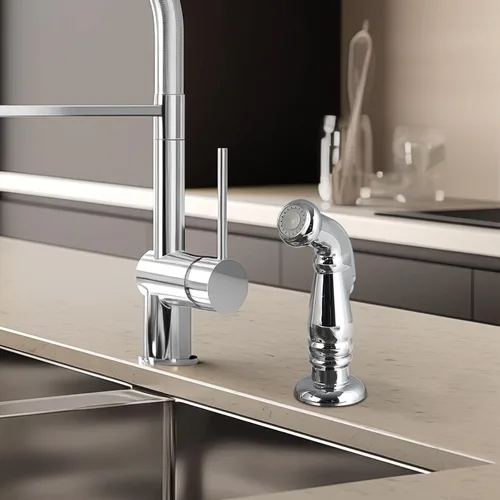 Miniatura 6 de Accesorio de rociador universal para grifo de cocina, cabezal rociador lateral de cocina compatible con Delta, Moen, Kohler y otras marcas OEM, Cromo