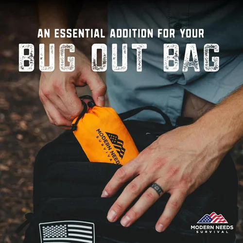 Miniatura 8 de MODERN NEEDS Emergency Sleeping Bag Survival – Thermal Blanket & Bivy Sack Emergency Bivy & Survival Blanket Outdoor Sleeping Bag & Hiking