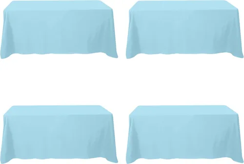 Miniatura 169 de BRILLMAX 6 Pack de Manteles Azul Marino para Mesas Rectangulares de 8 Pies 90 x 156 Pulgadas - 8 pies Mantel Rectangular a Granel de Lino