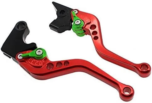 Miniatura 29 de Palancas Fxcnc de freno y embrague para carreras, Palanca verde con ajuste negro.