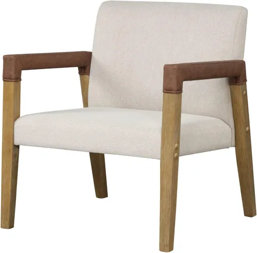 Miniatura 7 de Nathan James - Hudson - Silla decorativa para sala de estar, cómoda silla de lectura para dormitorio, sillón de madera estilo mediados de siglo