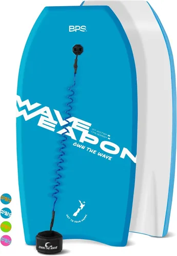 Miniatura 10 de Bodyboard 'Wave Weapon' para Todas las Condiciones de Olas - Ligera con Núcleo EPS Fondo Liso HDPE Bodyboards para Playa con Correa de Muñeca