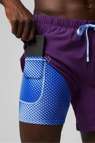Miniatura 44 de Fabletics The One - Pantalón corto para hombre (forro), entrenamiento, natación, ligero, de secado rápido, bolsillo con cremallera, tejido elástico