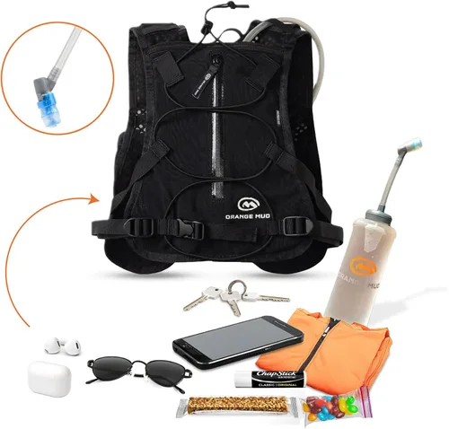 Miniatura 3 de Orange Mud Endurance Pack V3.0 Chaleco para Correr – Mochila de Hidratación de 2L para Trail Running, Senderismo y Ciclismo – Malla Ligera