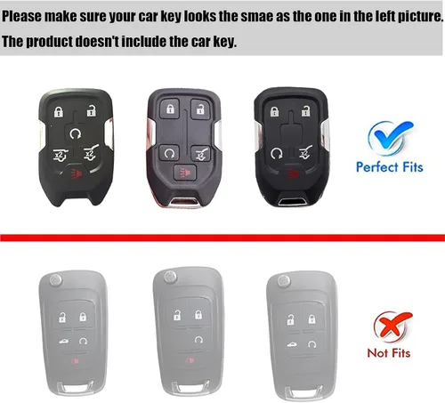 Miniatura 2 de Funda Protectora de Llavero de Diamante de Cristal de Rinita de Lujo Compatible con GMC Acadia Terrain Yukon Chevrolet Suburban Tahoe