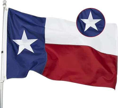 Miniatura 9 de Homissor Bandera de Texas de 12 X 18 pulgadas, banderas del estado TX bordadas cosidas para barcos, de nailon Oxford 210D