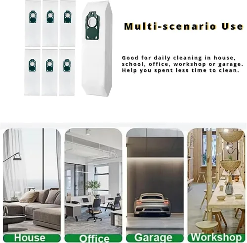 Miniatura 5 de Paquete de 7 bolsas de vacío RLH-6 para aspiradora Simplicity Freedom R10S R10D S10P S10SAND, para aspiradoras verticales Riccar SupraLite R10S R10D