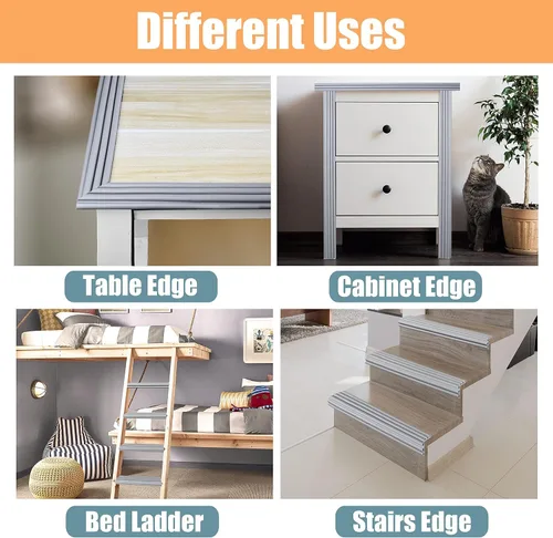 Miniatura 3 de Almohadillas para escalera de litera, protectores de esquina suaves de PVC con adhesivo fuerte, cubierta de escalera para litera para escaleras