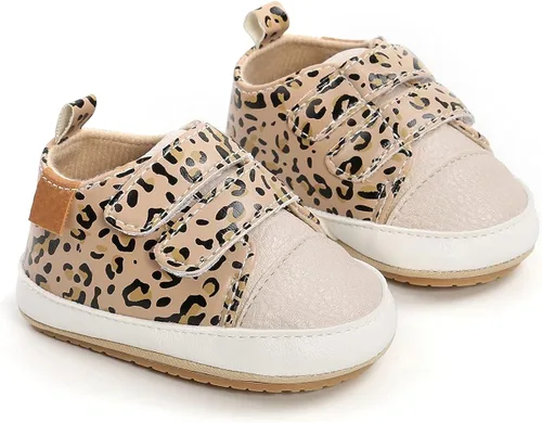 Miniatura 5 de QWZban Zapatos de bebé para niños y niñas, zapatillas de deporte con suela de goma antideslizante, para cuna de bebé, zapatos de vestir