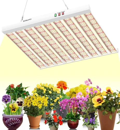 Miniatura 13 de 2024 Nuevo SPF2000 PRO Luz LED de 200W para Cultivo 3x3 pies de Cobertura con Temporizador y Atenuador para Plantas de Interior en Fase Vegetativa