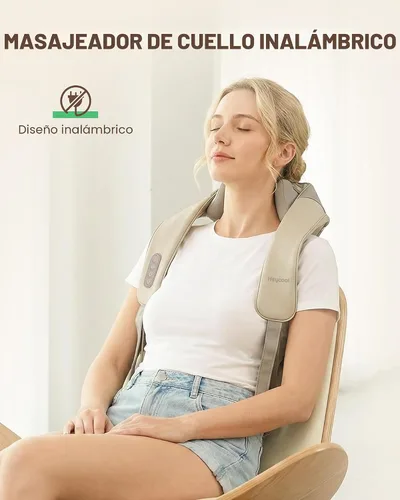 Miniatura 5 de Heycool - Almohada Masajeadora de Cuello Inalámbrica con Calor, Elegible para FSA HSA, Masajeador de Cuello y Hombro de Amasamiento Profundo 4D
