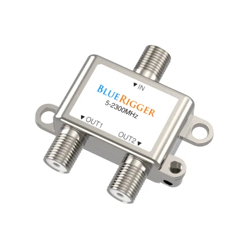 Miniatura 9 de Cable coaxial BlueRigger RG6 (1.5 pies, conector de 90° a conector de 90° con pin, chapado en oro, triple blindaje) – Cable coaxial de audio y video