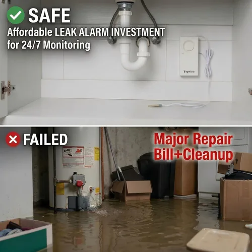 Miniatura 8 de Alarma de Sensor de Agua para Hogar, Bomba de Sumidero, Sótanos, Detector de Fugas de Calentador de Agua de RV, Sensor de Inundación por Humedad
