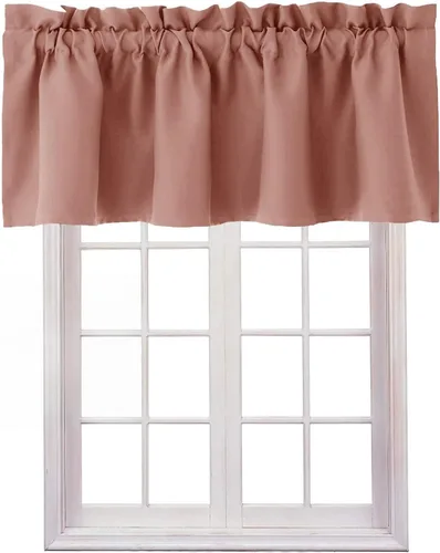 Miniatura 14 de Hiasan - Cortinas de cenefa negras con bolsillo para barra, cortinas opacas para ventanas de cocina, 52 x 18 pulgadas de largo, 1 panel Negro